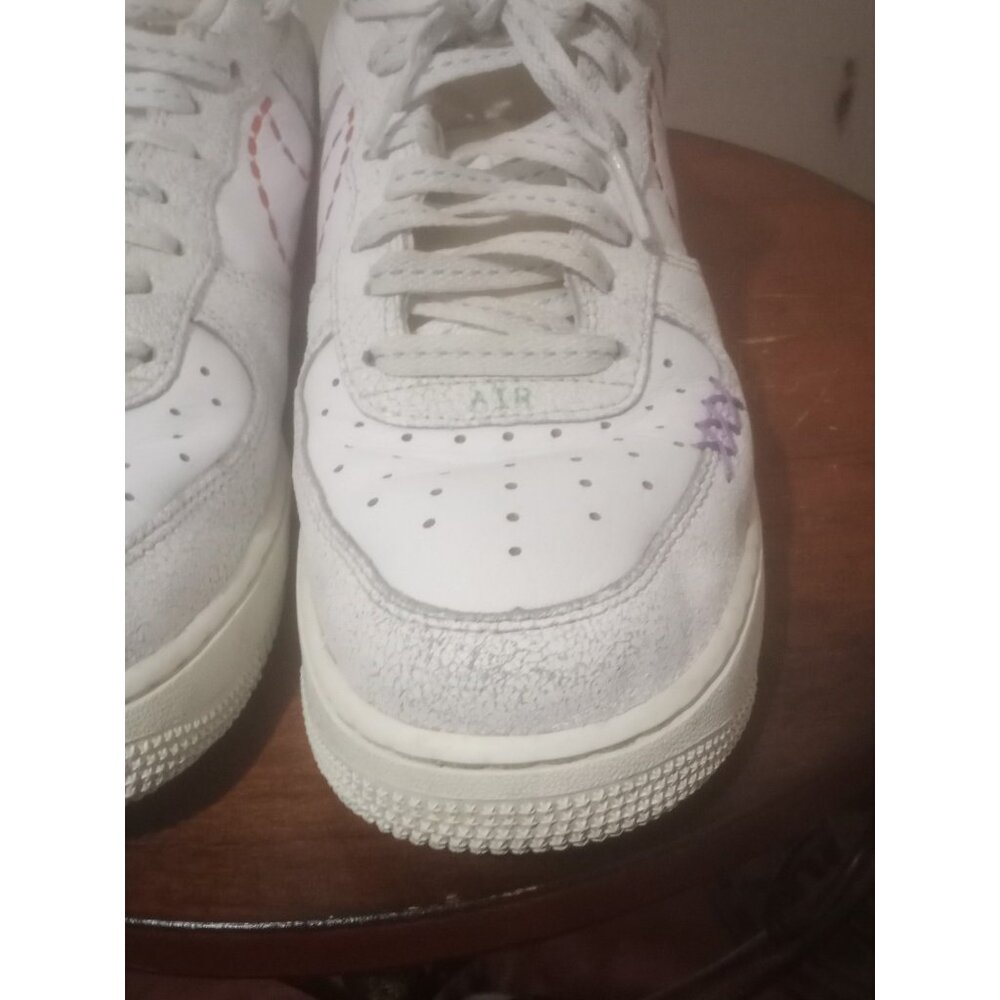 Nike Air Force 1 '07 SE 101 Sneaker Women Size 9.5 White Multi Shoes DX2348-100 - Picture 9 of 13